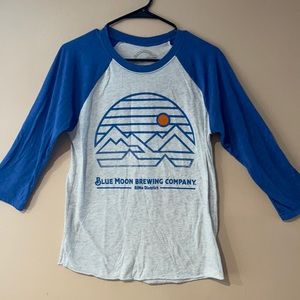 Blue moon brewery baseball 3/4 sleeve